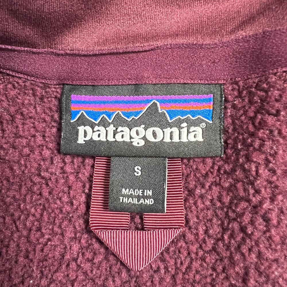 Patagonia Women's Better Sweater 1/4 Zip Burgundy Activewear Pullover Top Size S - Picture 4 of 16